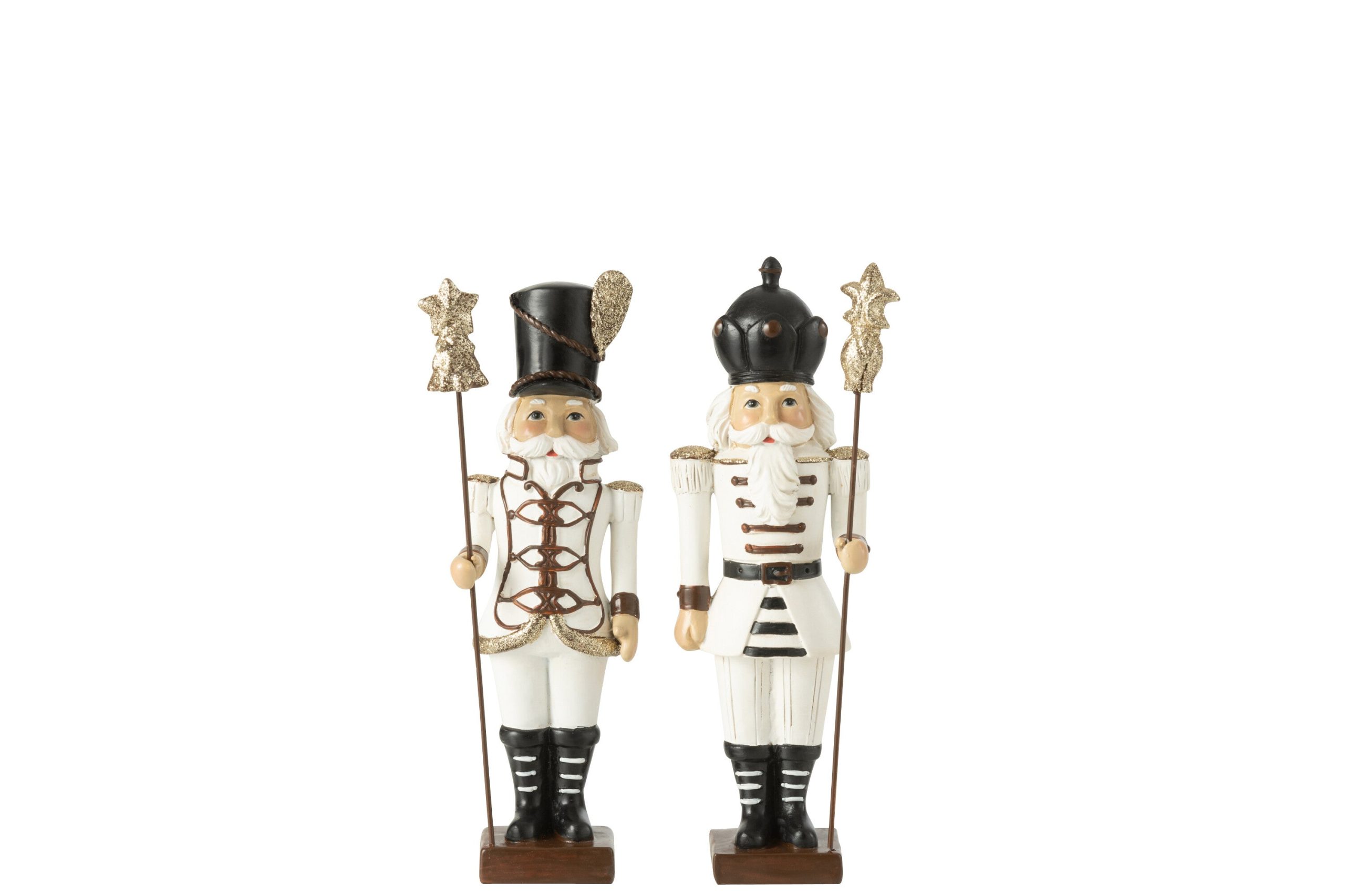 J-Line figuur Notenkraker - polyresin - mix - medium - 2 stuks