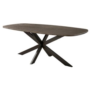 Giga Living Eettafel Bronvik – Deens Ovaal Brons Metaal – 215cm
