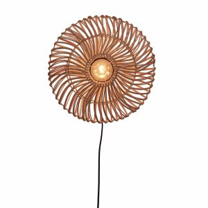 GOOD&MOJO wandlamp Zanzibar – bruin – Ø40cm GOOD&MOJO wandlamp Zanzibar – bruin – Ø40cm