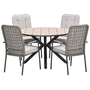 Garden Impressions tuinset Aleria – Tulli – taupe – Ø122×75 cm – 5-del