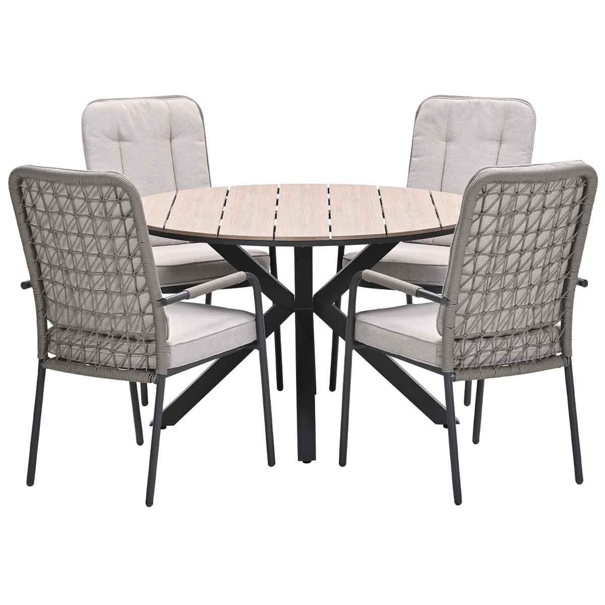 Garden Impressions tuinset Aleria - Tulli - taupe - Ø122x75 cm - 5-del