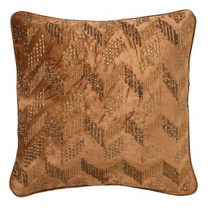 LUCIE | sierkussen 45×45 cm | Tobacco Brown | bruin | Hoii | met duurz