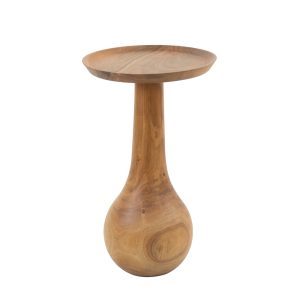 Giga Meubel Bijzettafel Druppel – Naturel Acaciahout – 35x35x59cm Giga Meubel Bijzettafel Druppel – Naturel Acaciahout – 35x35x59cm