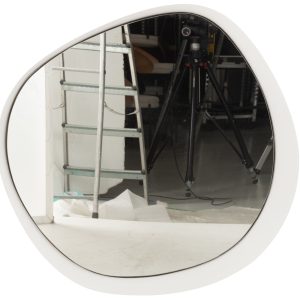 J-Line spiegel – metaal/glas – wit – large – Ø 86.5 cm J-Line spiegel – metaal/glas – wit – large – Ø 86.5 cm