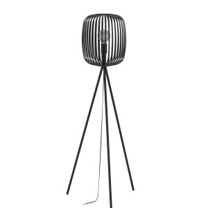 EGLO vloerlamp Romazzina – e27 – 140,5 cm – zwart