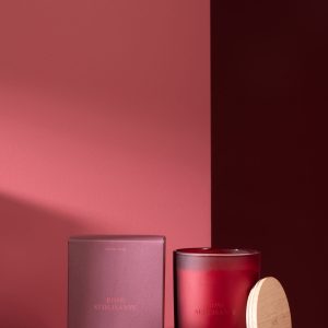 J-Line geurkaars Accords Essentiels – Rose Séduisante – glas – rood – J-Line geurkaars Accords Essentiels – Rose Séduisante – glas – rood –