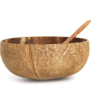 Furnilux Kokoskommen met eetlepel – Set van 2 – handgemaakt – geschenk Furnilux Kokoskommen met eetlepel – Set van 2 – handgemaakt – geschenk