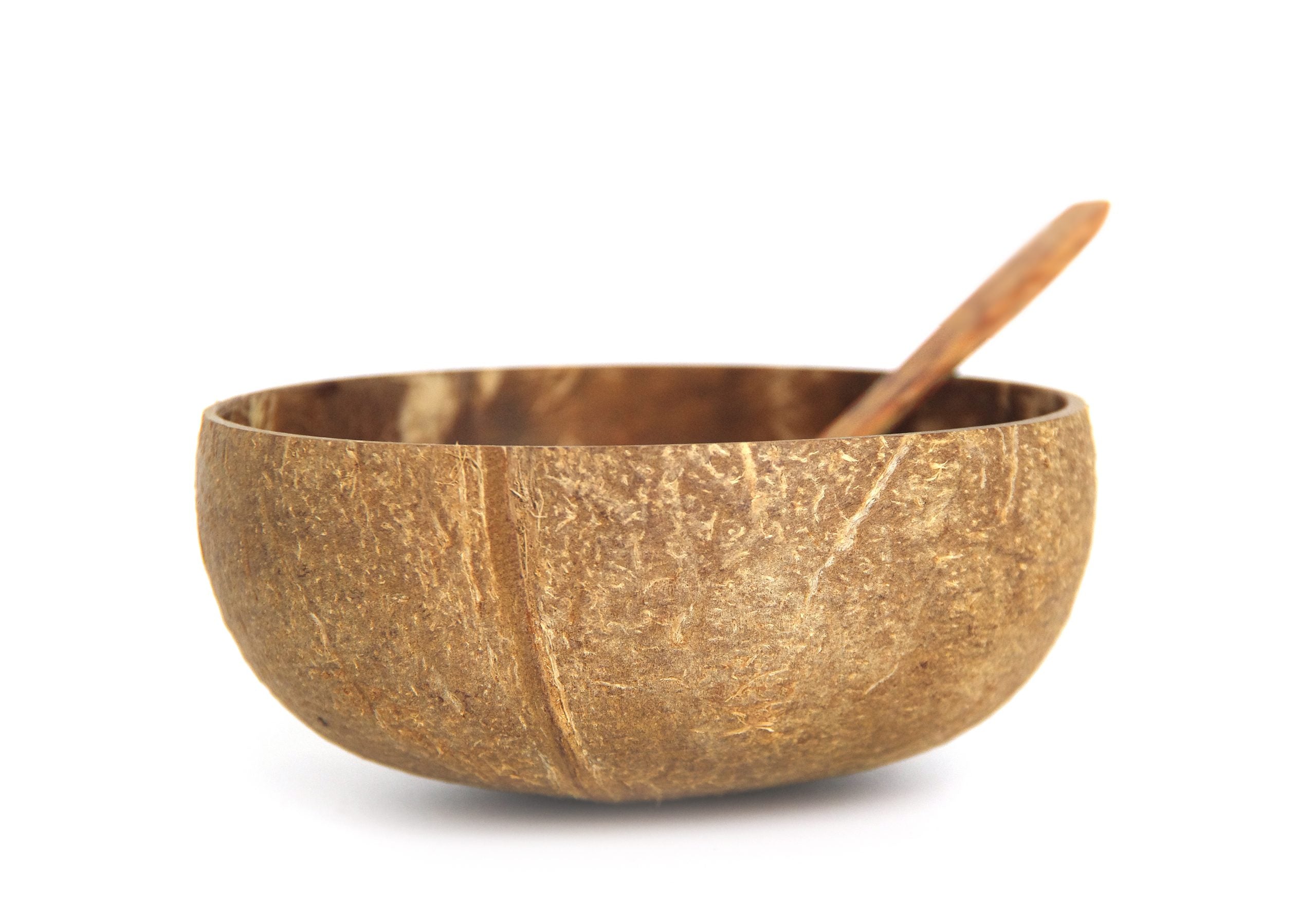 Furnilux Kokoskommen met eetlepel - Set van 2 - handgemaakt - geschenk