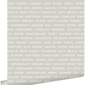 ESTAhome behang maritieme strandteksten donker beige – 53 cm x 10.05 m ESTAhome behang maritieme strandteksten donker beige – 53 cm x 10.05 m