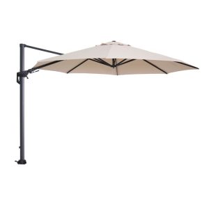 Hawaii parasol – Ø350 cm – carbon black – ecru