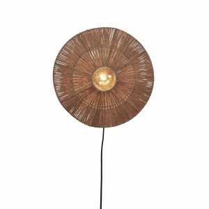 GOOD&MOJO wandlamp Iguazu – bruin – Ø55cm