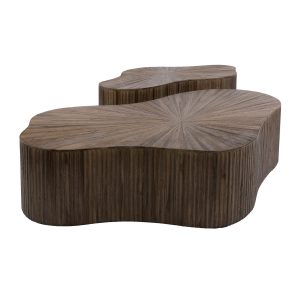 Giga Living Salontafel Maya Teak Xl – Espresso Hout – Set Van 2 Giga Living Salontafel Maya Teak Xl – Espresso Hout – Set Van 2