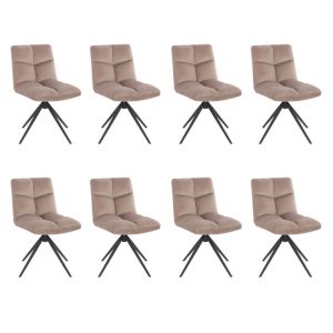 Home Deluxe Eetkamerstoel NODA Lichtbruin Aantal: 8