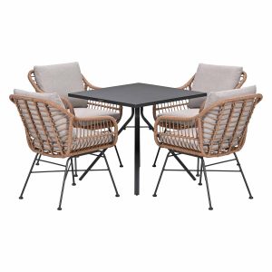 Garden Impressions Tuinset Lucas bruin 5-delig – Rimini tuintafel 80×8 Garden Impressions Tuinset Lucas bruin 5-delig – Rimini tuintafel 80×8