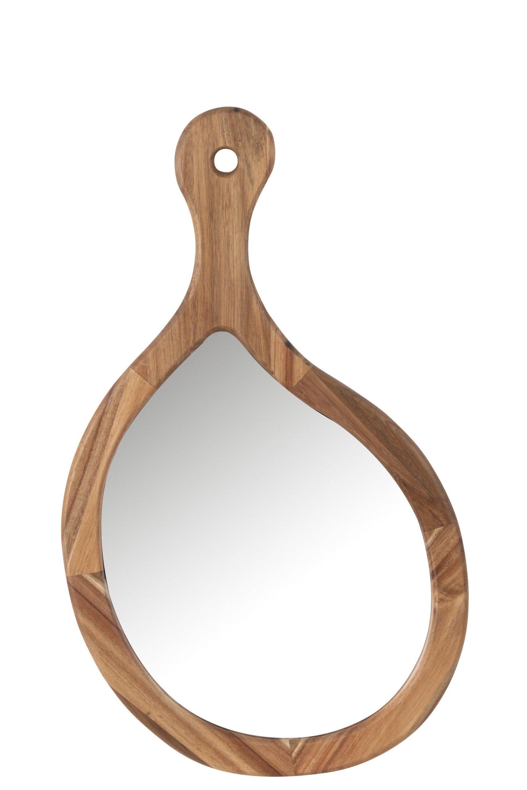 J-Line spiegel Palette - hout/glas - naturel - large - 42 x 72 cm