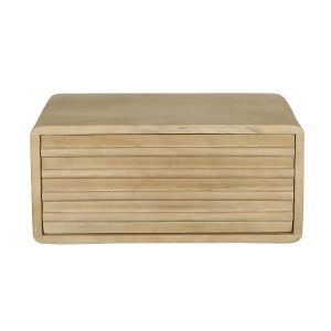Giga Meubel Nachtkastje Keanu – Zwevend Naturel Hout – 45x30x20cm