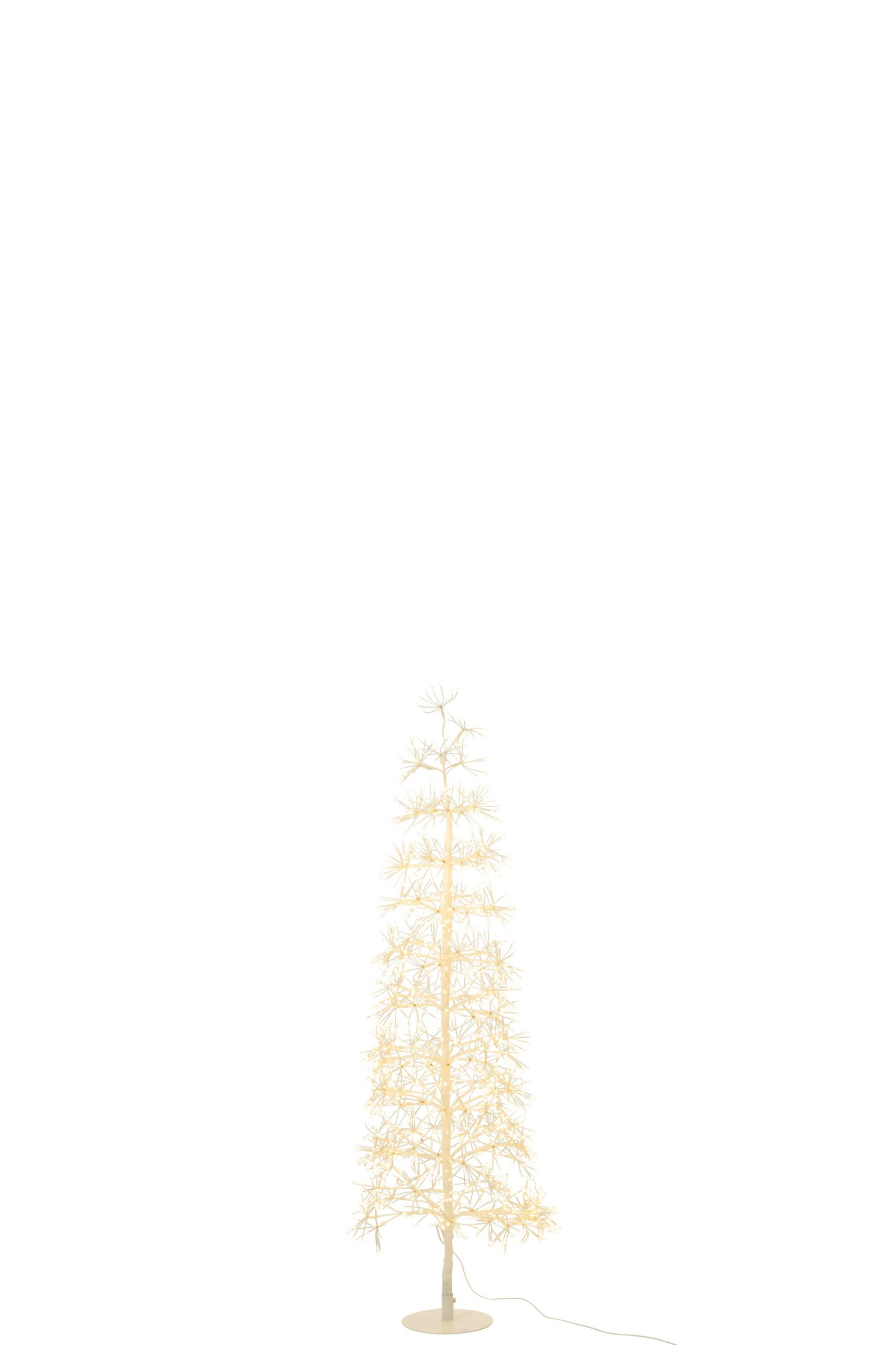 J-Line decoratie Boom - warm witte - ijzer - wit - medium - LED lichtj