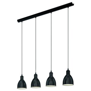 EGLO hanglamp Priddy – e27 – 97,5 cm – zwart/wit EGLO hanglamp Priddy – e27 – 97,5 cm – zwart/wit