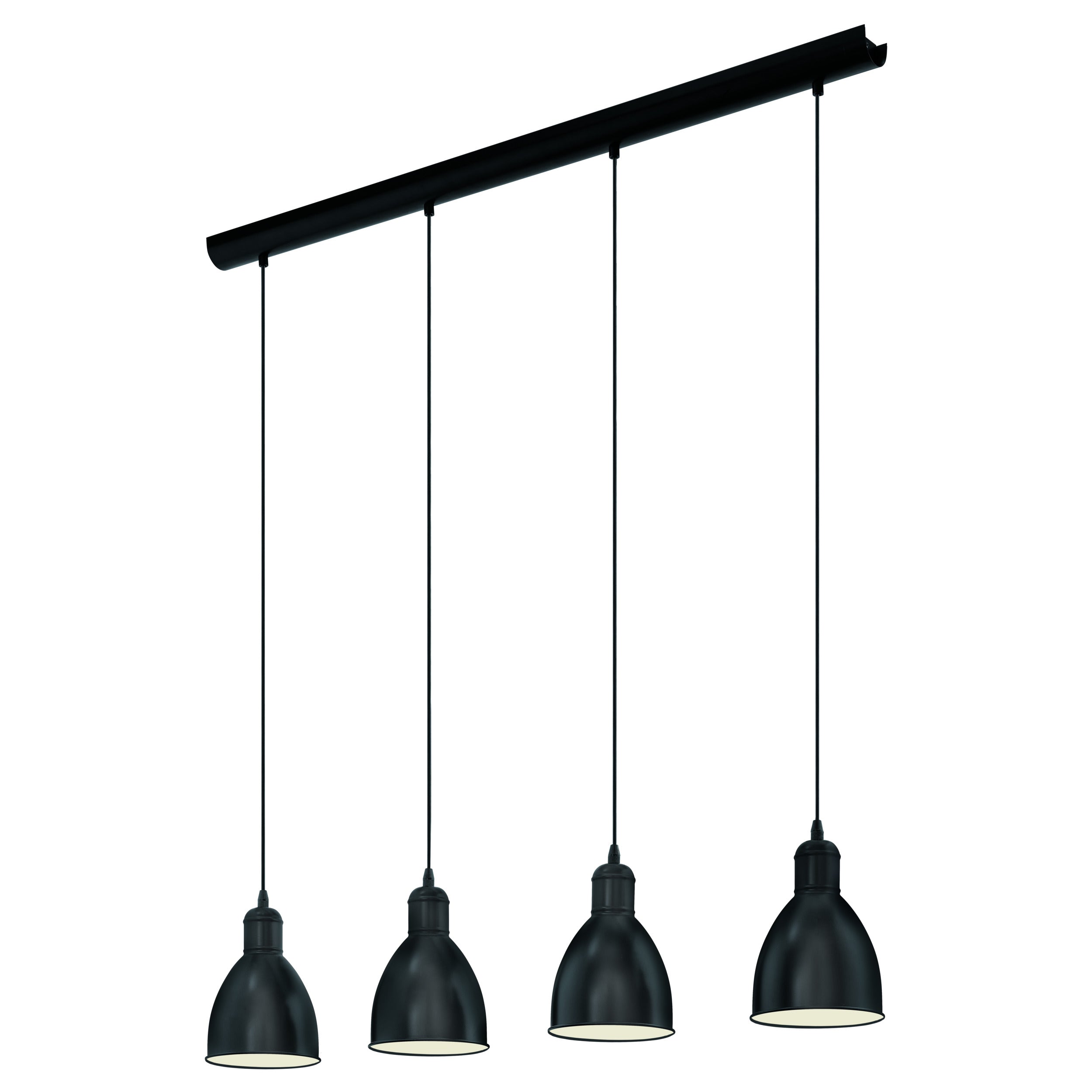 EGLO hanglamp Priddy - e27 - 97,5 cm - zwart/wit
