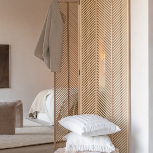 J-Line kruk N shape – textiel – beige J-Line kruk N shape – textiel – beige