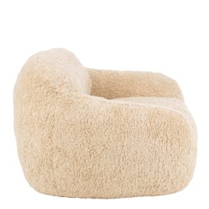 J-Line sofa Shearl – polyester creme small