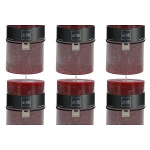 J-Line cilinderkaars – bordeaux – XL – 95U – 6 stuks