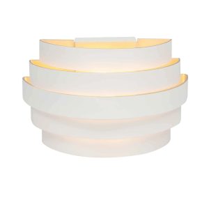 Highlight wandlamp Scudo – 1 lichts – 12.5 x 10.5 cm – wit goud