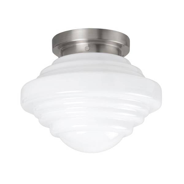 Highlight plafondlamp Deco - 1 lichts - 24.5 x 21 cm - mat-chroom wit