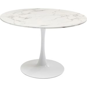 Kare Design Eettafel Schickeria Ø110cm marmerprint wit Kare Design Eettafel Schickeria Ø110cm marmerprint wit