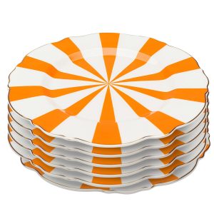 Kare Design Borden Harlequin Ø22cm oranje (6/set) Kare Design Borden Harlequin Ø22cm oranje (6/set)