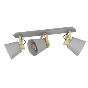 EGLO spot Twicken – e27 – 59 cm – grijs/goud -staal EGLO spot Twicken – e27 – 59 cm – grijs/goud -staal