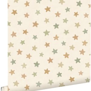 ESTAhome behang sterretjes groen en blauw en beige – 50 x 900 cm – 131 ESTAhome behang sterretjes groen en blauw en beige – 50 x 900 cm – 131