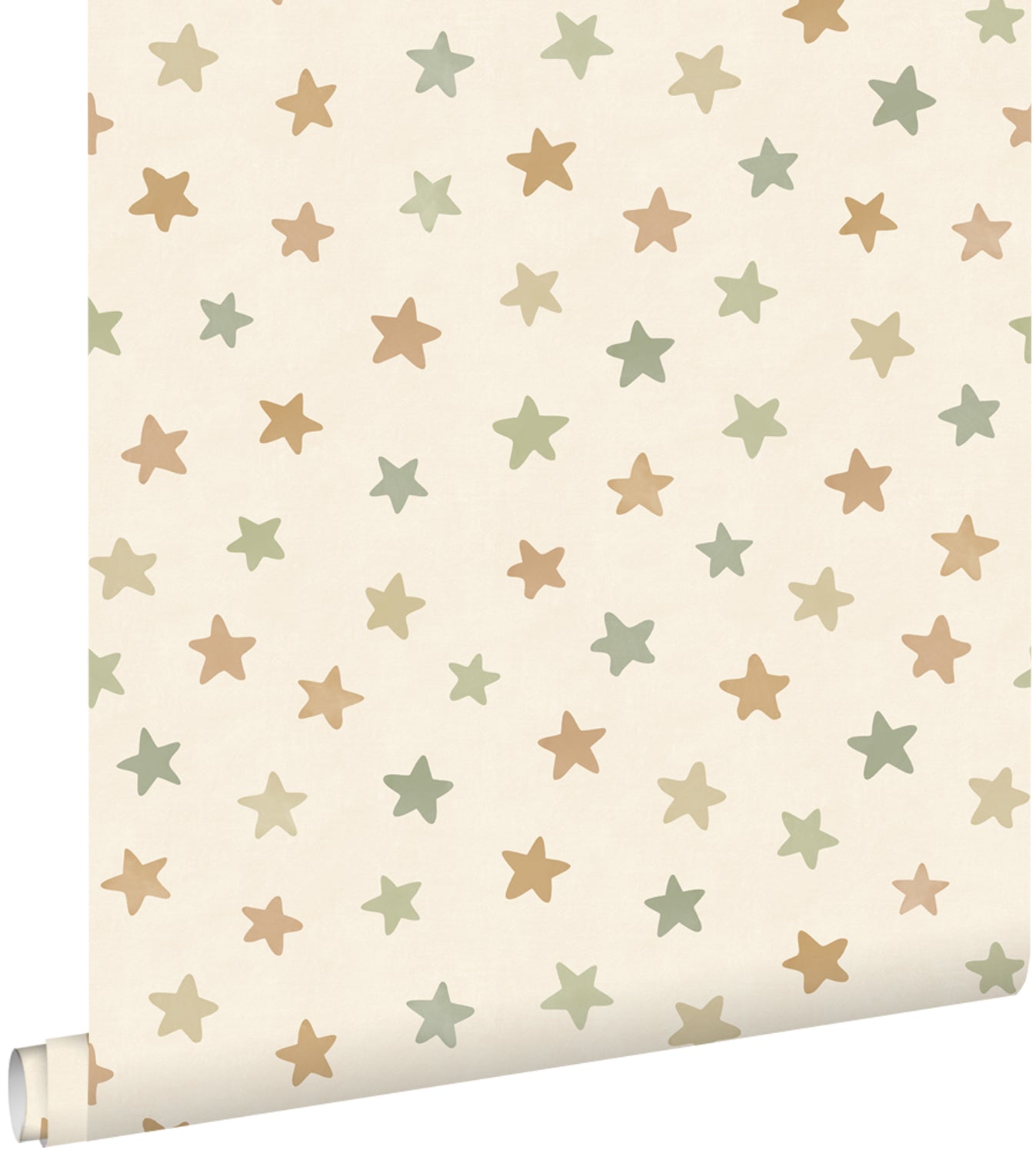 ESTAhome behang sterretjes groen en blauw en beige - 50 x 900 cm - 131