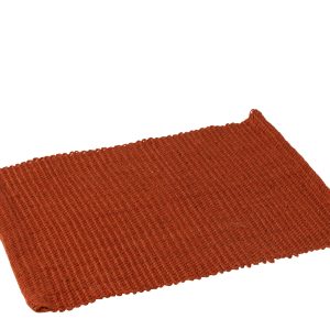 J-Line placemat Rechthoek – jute – terracotta