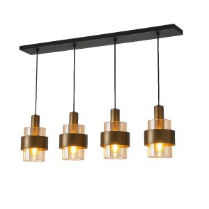 Highlight hanglamp Marrone – 4 lichts – 110 x 150 cm – brons Highlight hanglamp Marrone – 4 lichts – 110 x 150 cm – brons