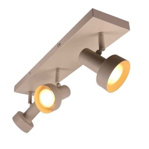 Freelight spot Lunata – 3 lichts – 50 x 15 cm – beige