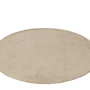 J-Line tapijt Rond Handgemaakt – viscose – beige