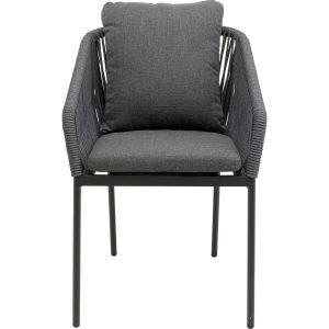 Kare Design Tuinstoel met armleuningen Cyprus grijs