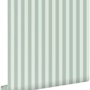 ESTAhome behang strepen vergrijsd groen – 53 cm x 10.05 m – 130953 ESTAhome behang strepen vergrijsd groen – 53 cm x 10.05 m – 130953