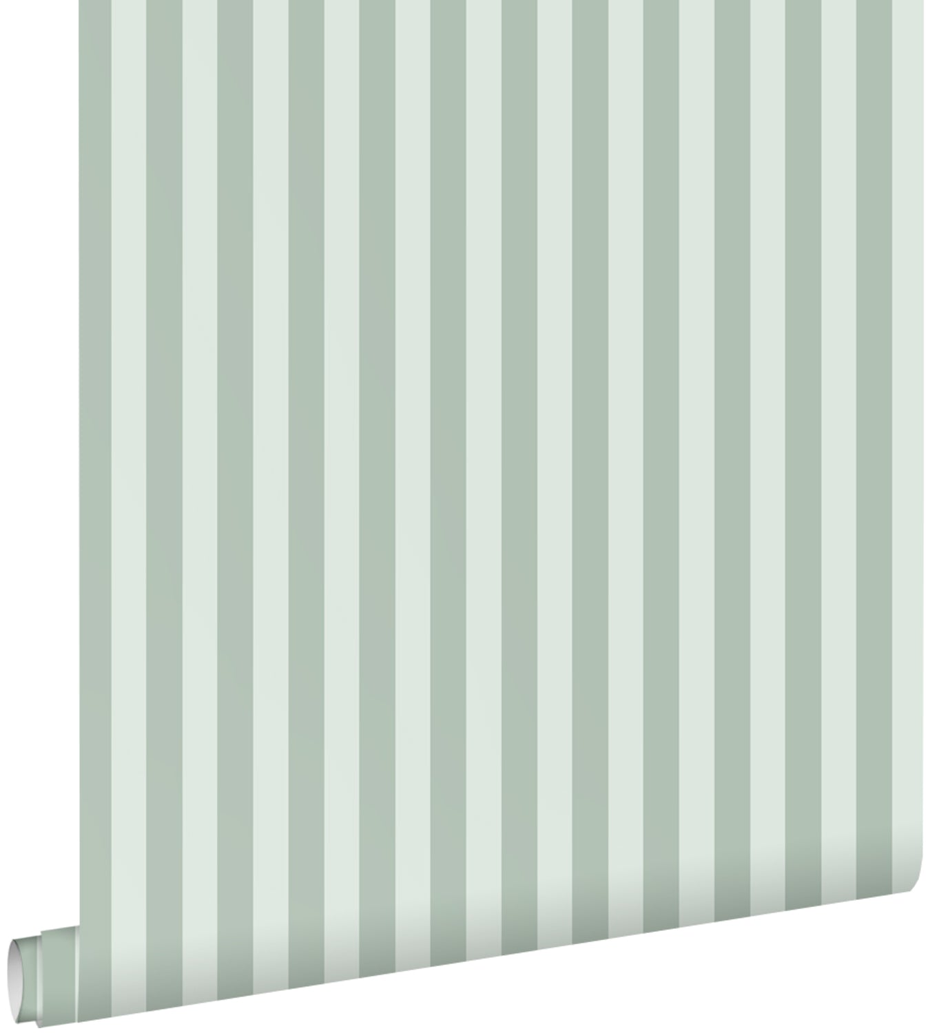 ESTAhome behang strepen vergrijsd groen - 53 cm x 10.05 m - 130953