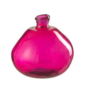 J-Line vaas Bubbel – glas – fuchsia – Ø 31.5 cm J-Line vaas Bubbel – glas – fuchsia – Ø 31.5 cm
