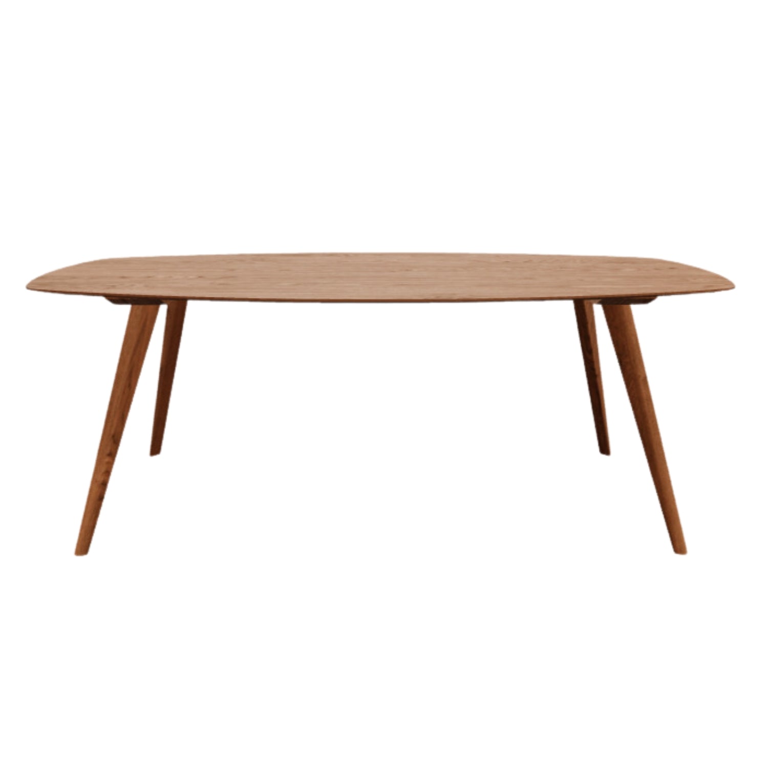 HelloTable eettafel Novum 15 - semi ovaal - 200x100 cm - eiken tabacco