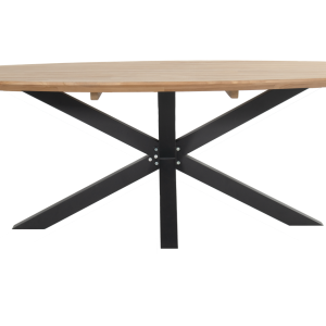 Hartman Tuintafel Stephanie – Naturel/Zwart Hout – 240x140x76cm
