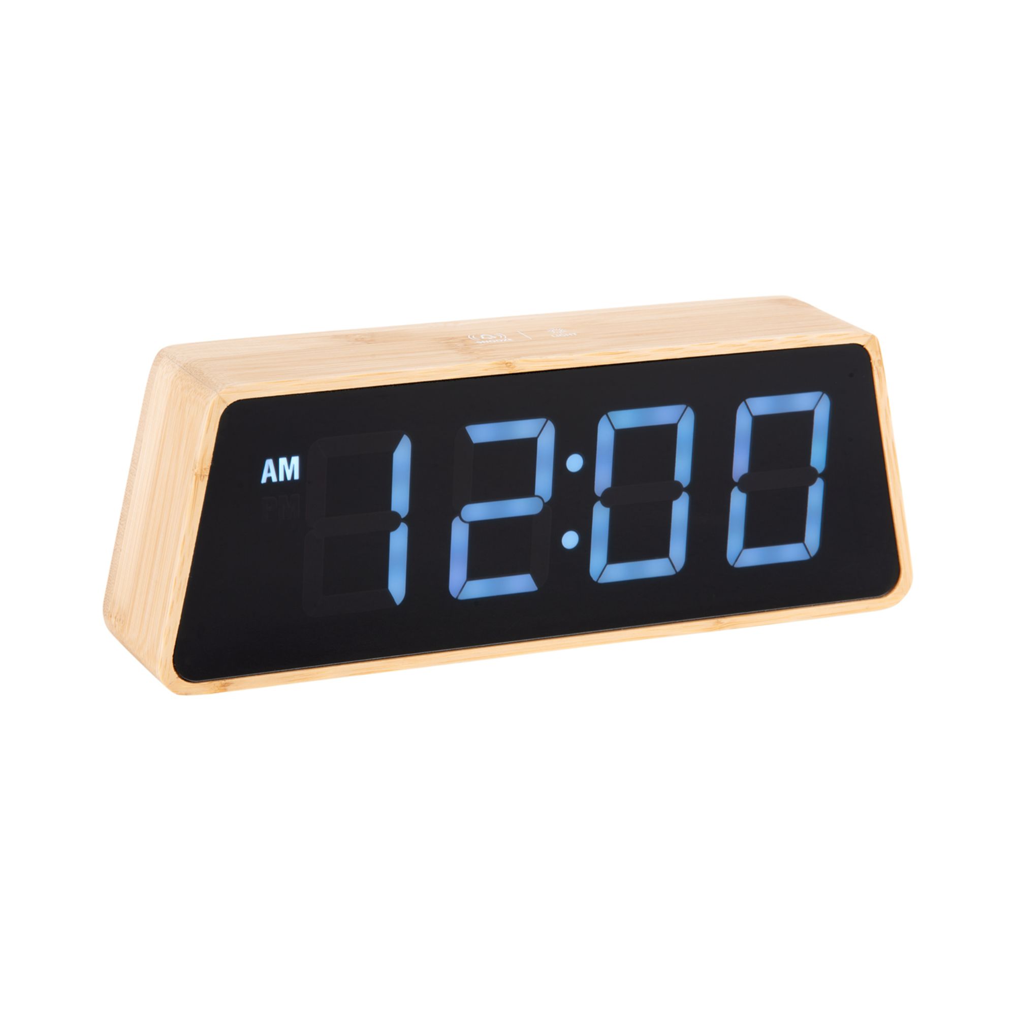 Karlsson wekker Changing Colour LED - bruin - 4.5x19x7cm - Vaderdag -