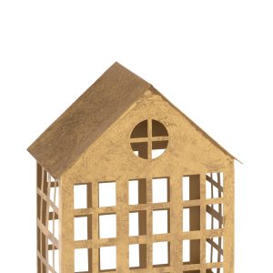 J-Line kaarshouder Huis Delta – ijzer – goud
