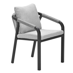 Garden Impressions lounge dining stoel Tarera donker grijs Garden Impressions lounge dining stoel Tarera donker grijs