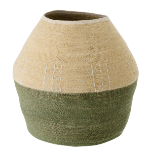 J-Line mand – zeegras – naturel/olijfgroen J-Line mand – zeegras – naturel/olijfgroen