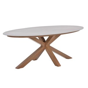 Scotland tafel – 230×115 cm – light teaklook – Centostone Napoli sand