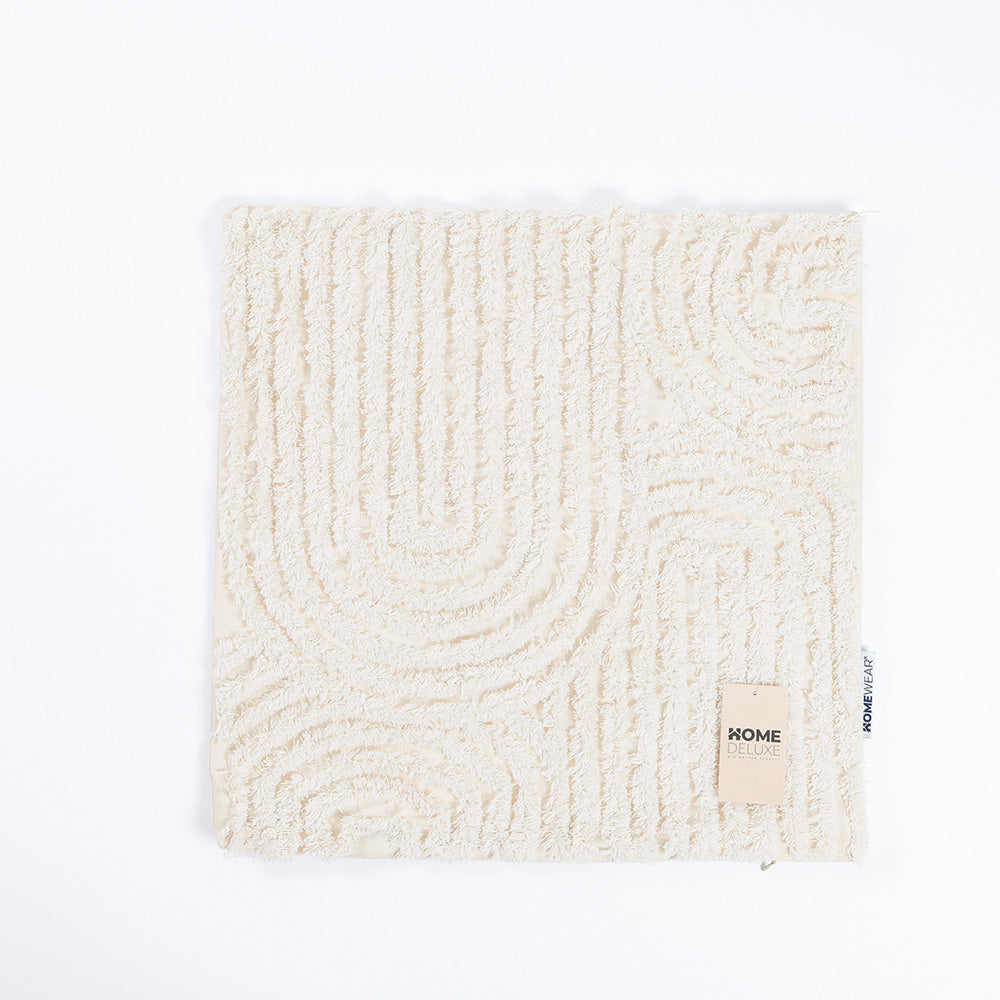 HOME DELUXE Getufte kussenhoes JARA Geometrisch - Crème
