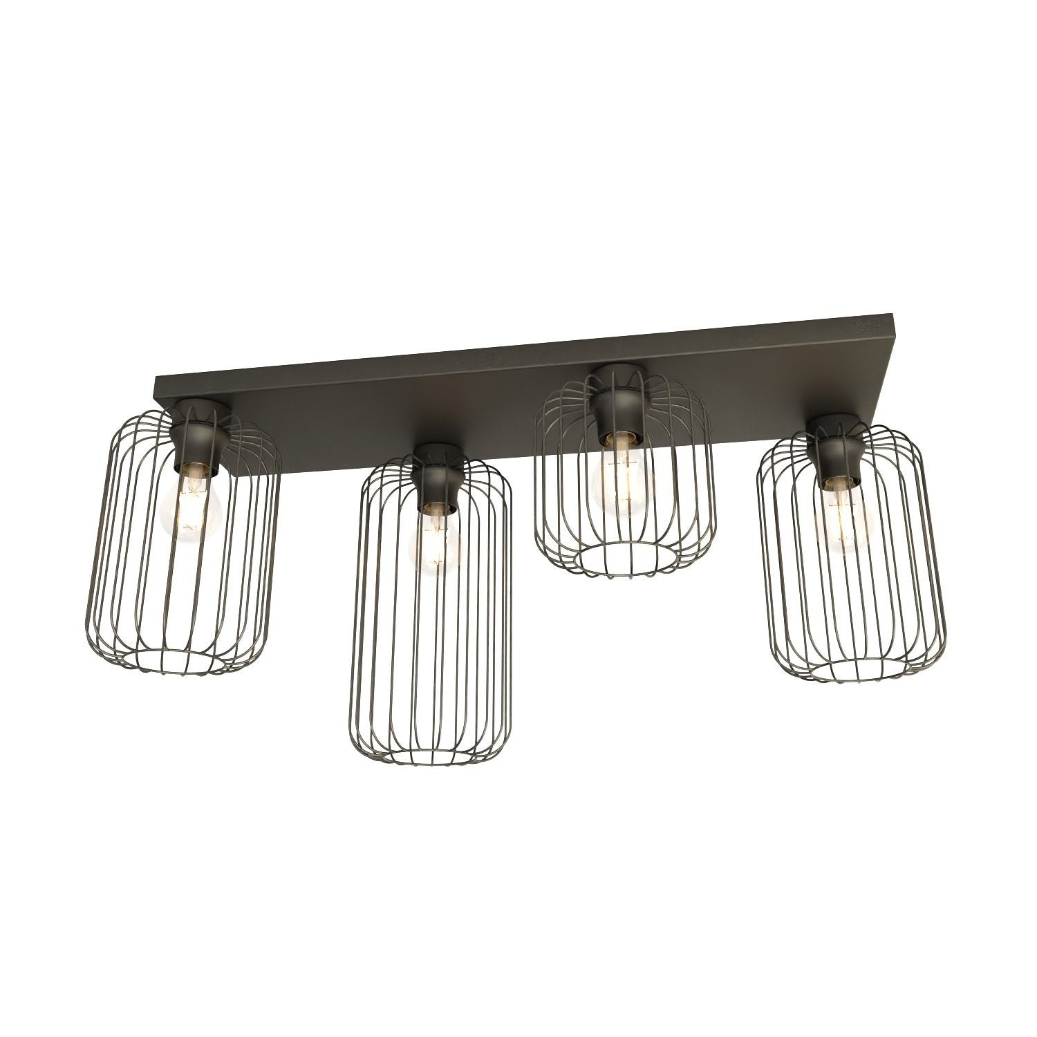 Emibig plafondlamp Barn - 4 lichts - 70 x 35 cm - zwart